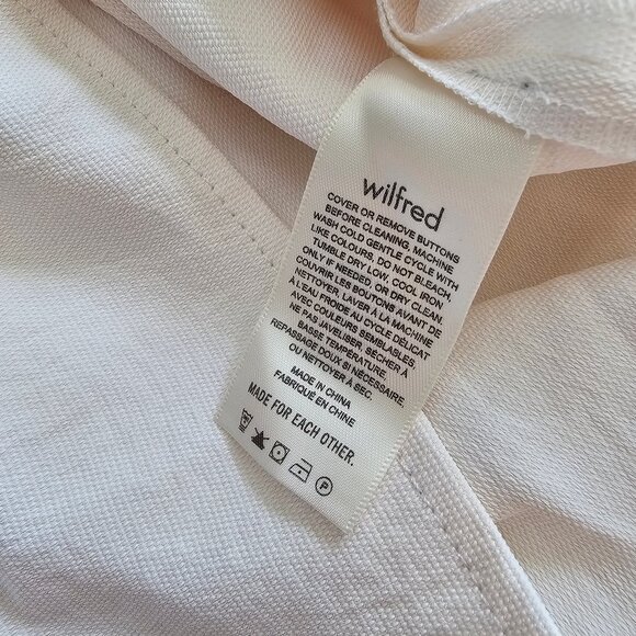 Aritzia Wilfred New Flowy Button-up Shirt - 2020 - Light Birch - Sz S - NWT - Picture 9 of 15